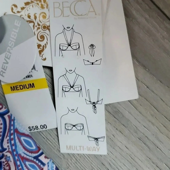 Becca By Rebecca Reversible Wrap Bikini set Medium - Picture 8 of 12